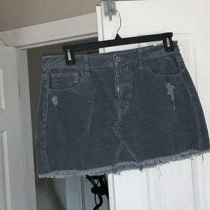 Gray Blue Corduroy AE mini skirt